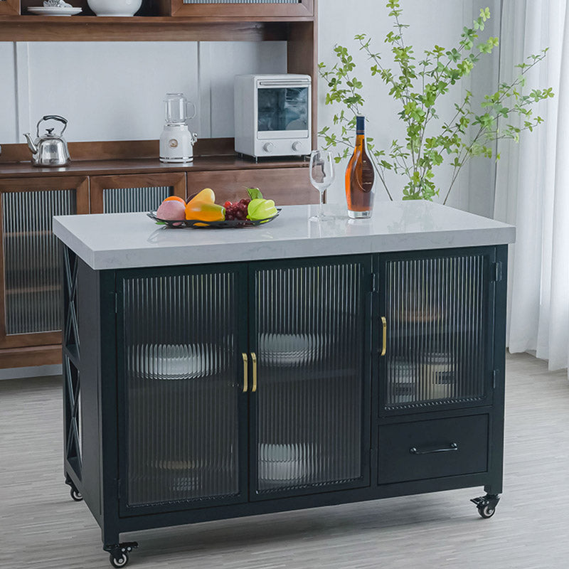 Moderno tavolo rettangolare tavolo rotolare sala da pranzo carrello da cucina