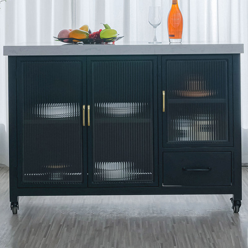 Moderno tavolo rettangolare tavolo rotolare sala da pranzo carrello da cucina