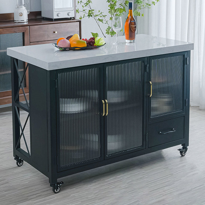 Moderno tavolo rettangolare tavolo rotolare sala da pranzo carrello da cucina