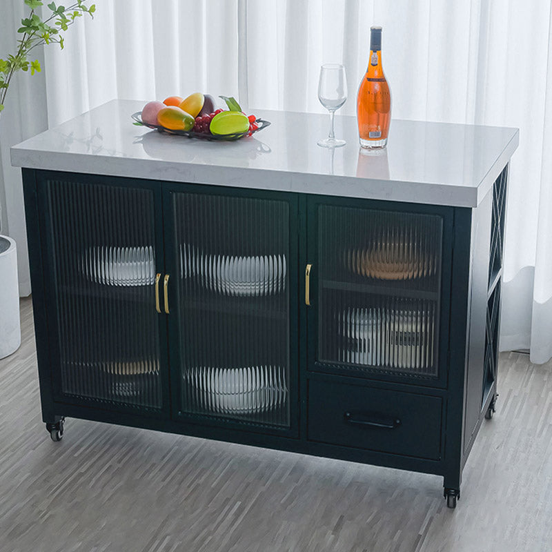 Moderno tavolo rettangolare tavolo rotolare sala da pranzo carrello da cucina