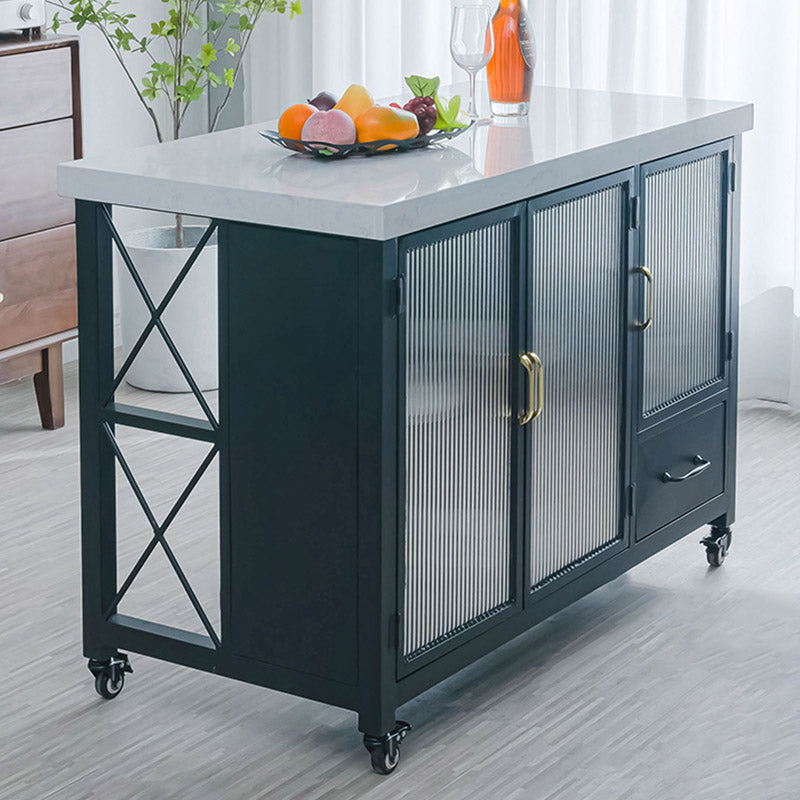 Moderno tavolo rettangolare tavolo rotolare sala da pranzo carrello da cucina