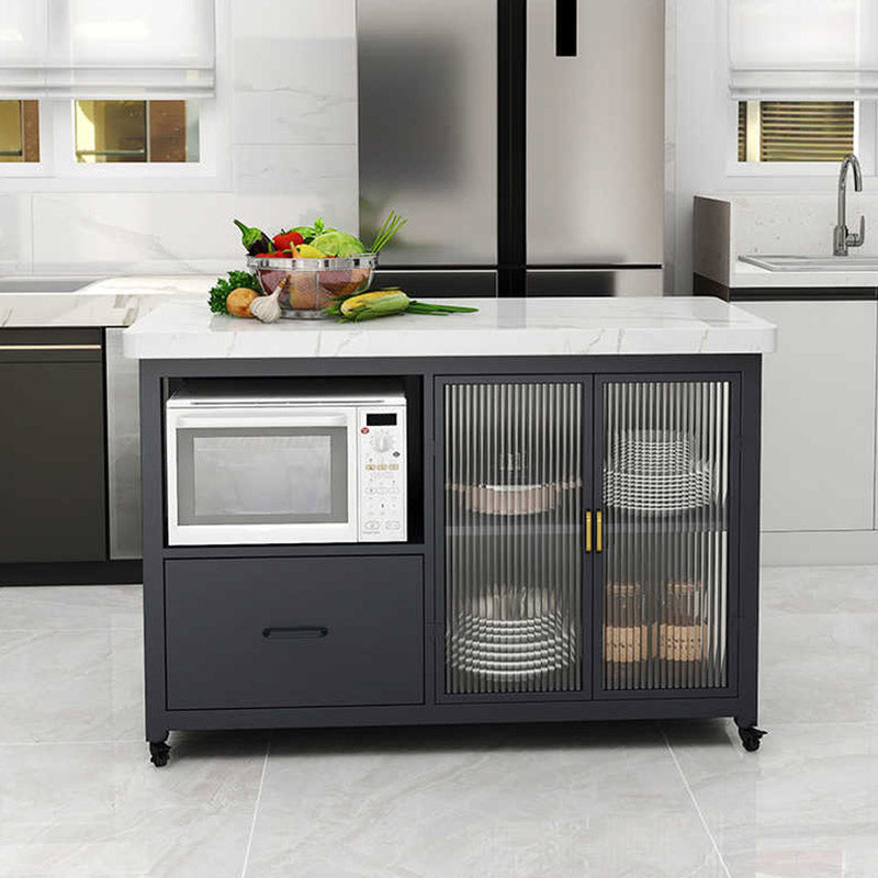 Tavolo da preparazione moderno rettangolare rotolamento della sala da pranzo in cucina