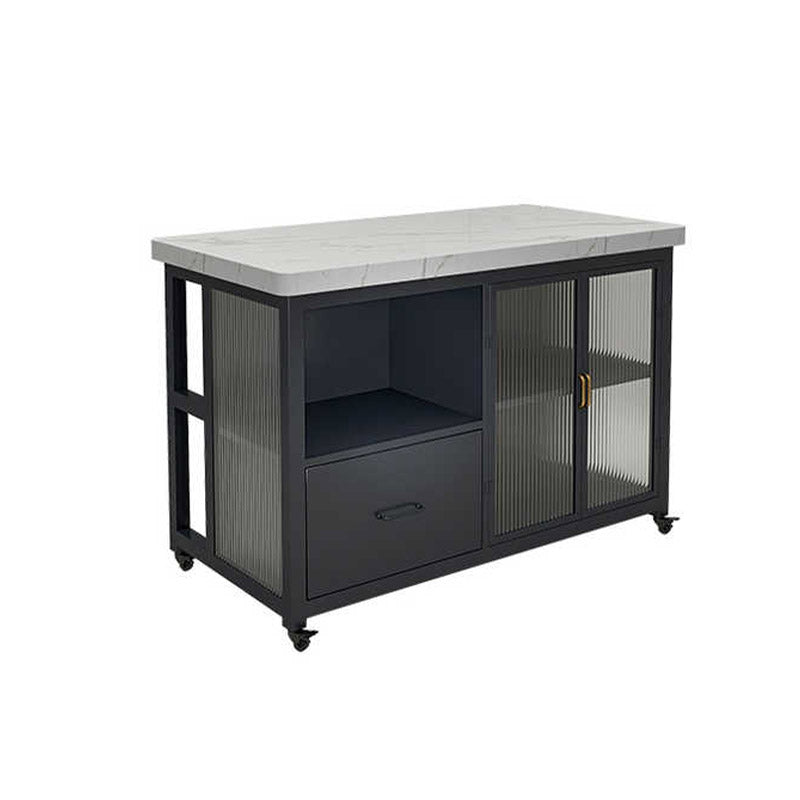 Tavolo da preparazione moderno rettangolare rotolamento della sala da pranzo in cucina