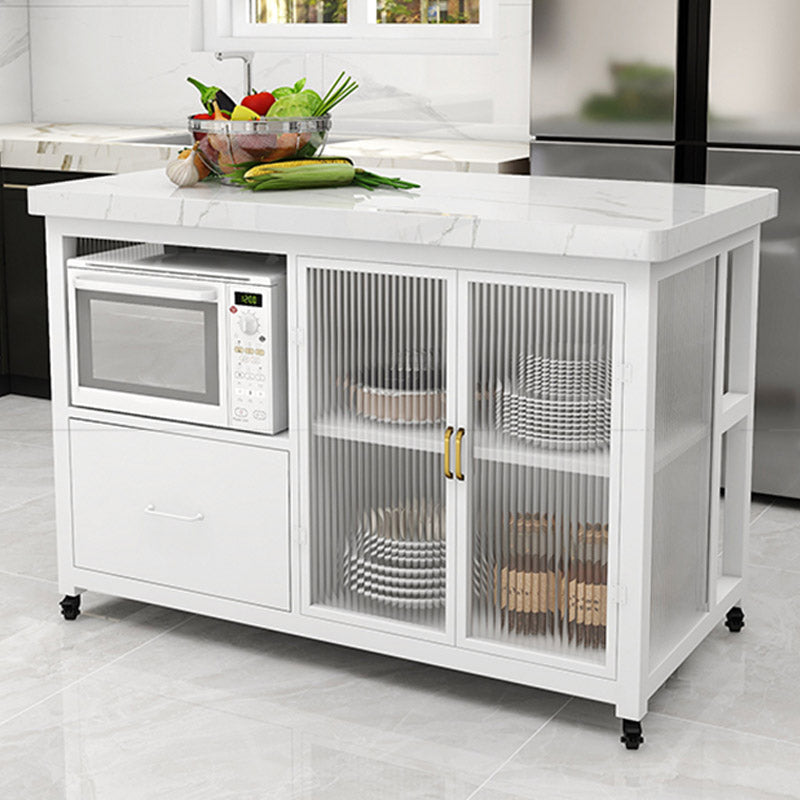 Tavolo da preparazione moderno rettangolare rotolamento della sala da pranzo in cucina