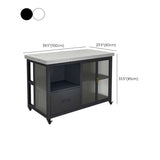 Tavolo da preparazione moderno rettangolare rotolamento della sala da pranzo in cucina