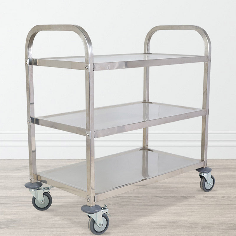 モダンオープンストレージ準備テーブル長方形の金属ダイニングルームキッチントロリー