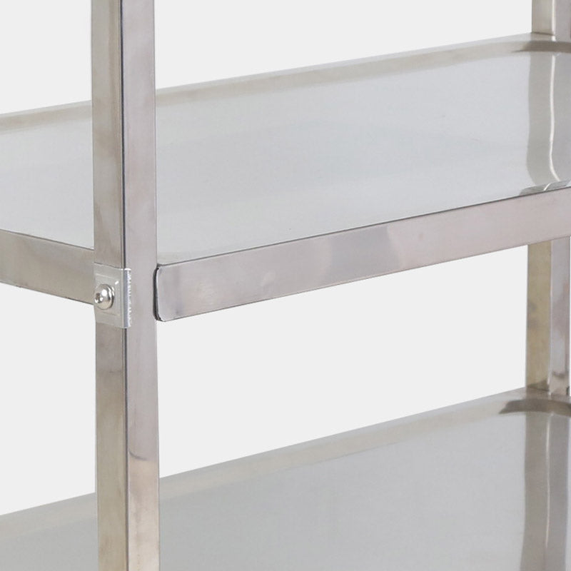 モダンオープンストレージ準備テーブル長方形の金属ダイニングルームキッチントロリー