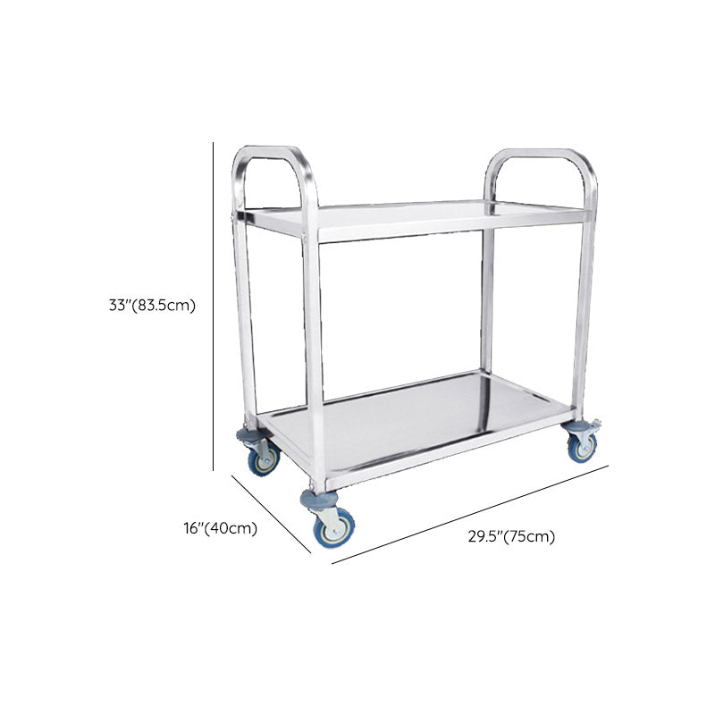 モダンオープンストレージ準備テーブル長方形の金属ダイニングルームキッチントロリー