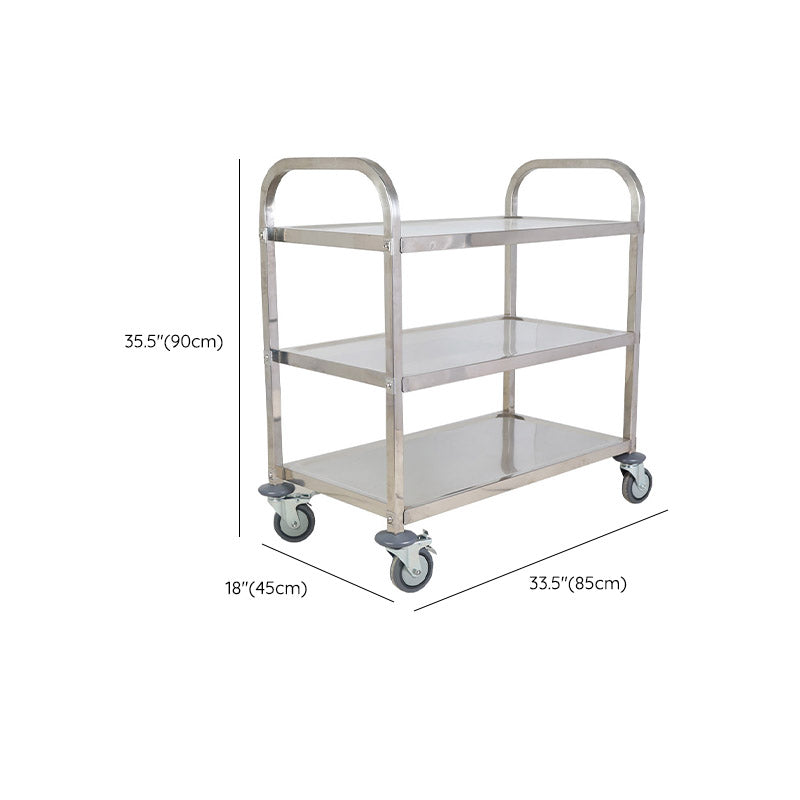 モダンオープンストレージ準備テーブル長方形の金属ダイニングルームキッチントロリー