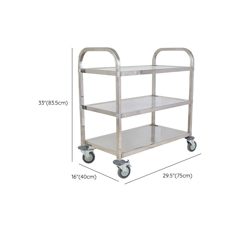 モダンオープンストレージ準備テーブル長方形の金属ダイニングルームキッチントロリー