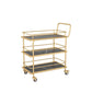 Modern Open Storage Prep Table Rectangular Dining Room Kitchen Trolley