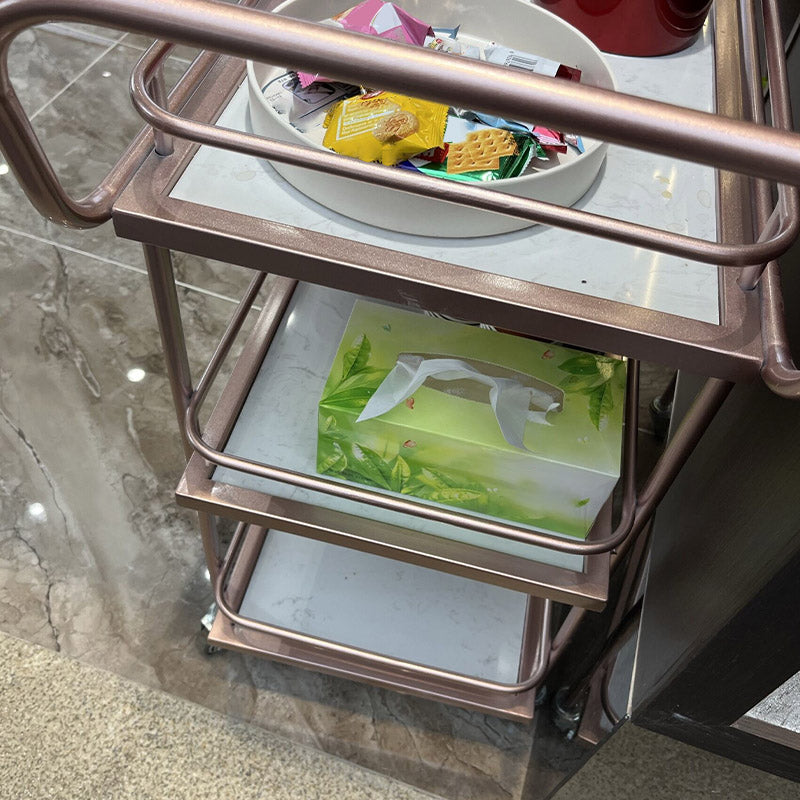 モダンオープンストレージ準備テーブル長方形のダイニングルームキッチントロリー