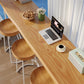Mesa de bar con base metálica de madera rectangular, mesa de Bar de estilo moderno, para el hogar