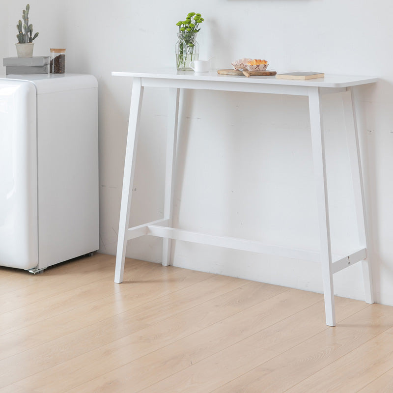 Contemporary Rectangle Bar Table Solid Wood Counter Height Bar Dining Table White Without Chairs Clearhalo 'Bar Furniture' 'Bar Tables' 'bar_tables' 'furn' 'furn_bar_tables' 'Furniture' 'Kitchen & Dining Furniture' 6960969