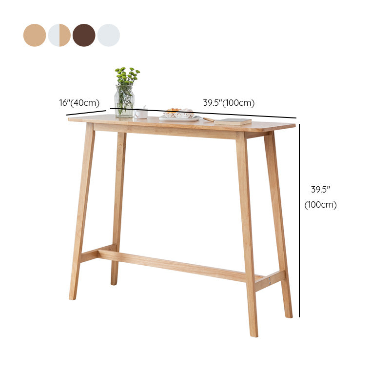 Contemporary Rectangle Bar Table Solid Wood Counter Height Bar Dining Table Clearhalo 'Bar Furniture' 'Bar Tables' 'bar_tables' 'furn' 'furn_bar_tables' 'Furniture' 'Kitchen & Dining Furniture' 6960979