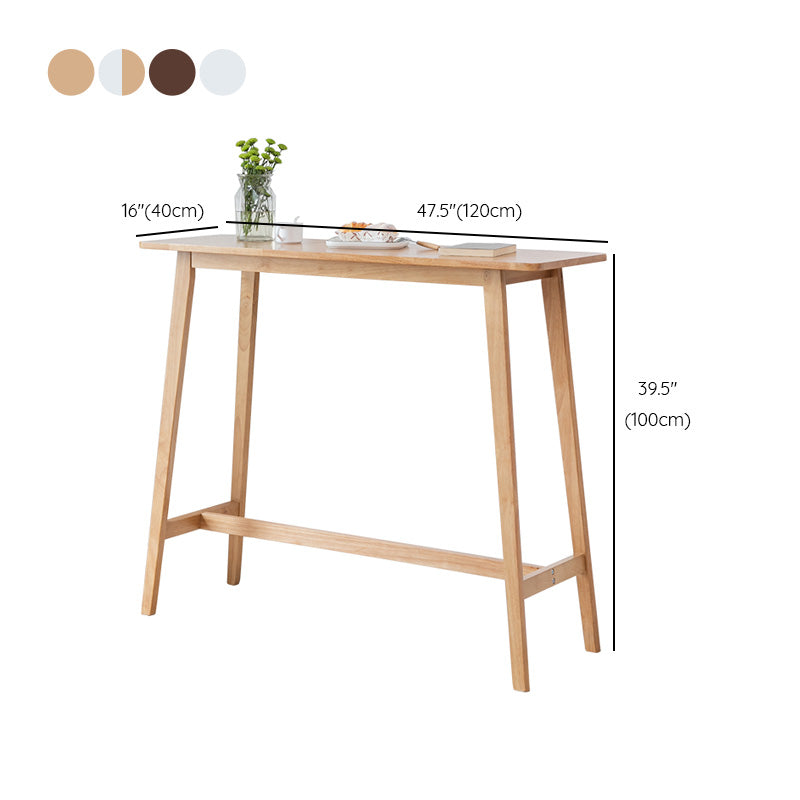 Contemporary Rectangle Bar Table Solid Wood Counter Height Bar Dining Table Clearhalo 'Bar Furniture' 'Bar Tables' 'bar_tables' 'furn' 'furn_bar_tables' 'Furniture' 'Kitchen & Dining Furniture' 6960980