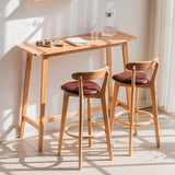 Modernes Rechteck fester Stangentisch Massive Holzzählerhöhe Esstisch Esstisch