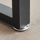 Industrial Solid Wood Bar Table Rectangle Bar Height Table with Double Pedestal Base