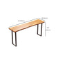 Industrial Solid Wood Bar Table Rectangle Bar Height Table with Double Pedestal Base