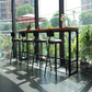 Industrial Rectangle Bar Dining Table Metal and Solid Wood Bar Height Table Clearhalo 'Bar Furniture' 'Bar Tables' 'bar_tables' 'furn' 'furn_bar_tables' 'Furniture' 'Kitchen & Dining Furniture' 6961074