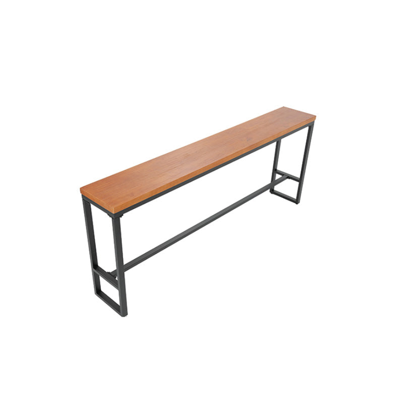 Industrial Rectangle Bar Dining Table Metal and Solid Wood Bar Height Table Without Chairs Clearhalo 'Bar Furniture' 'Bar Tables' 'bar_tables' 'furn' 'furn_bar_tables' 'Furniture' 'Kitchen & Dining Furniture' 6961077