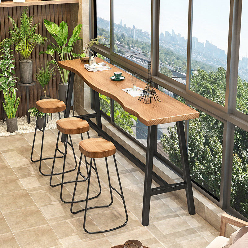 Pine Solid Wood Bar Dining Table Industrial Rectangle Bar Height Table Clearhalo 'Bar Furniture' 'Bar Tables' 'bar_tables' 'furn' 'furn_bar_tables' 'Furniture' 'Kitchen & Dining Furniture' 6961135