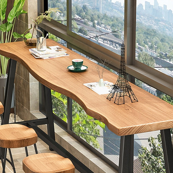 Pine Solid Wood Bar Dining Table Industrial Rectangle Bar Height Table Clearhalo 'Bar Furniture' 'Bar Tables' 'bar_tables' 'furn' 'furn_bar_tables' 'Furniture' 'Kitchen & Dining Furniture' 6961138