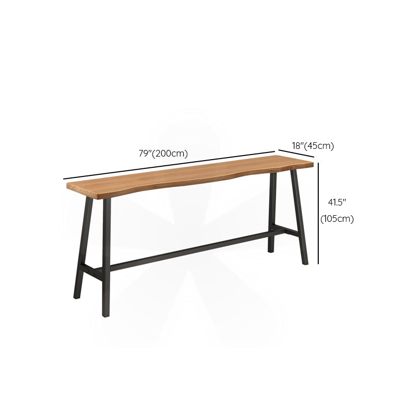 Pine Solid Wood Bar Dining Table Industrial Rectangle Bar Height Table Clearhalo 'Bar Furniture' 'Bar Tables' 'bar_tables' 'furn' 'furn_bar_tables' 'Furniture' 'Kitchen & Dining Furniture' 6961148