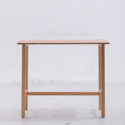 Contemporary Rectangle Bar Table Wood Bar Dining Table for Living Room
