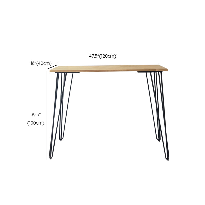 Contemporary Rectangle Bar Table Wood Bar Dining Table for Living Room