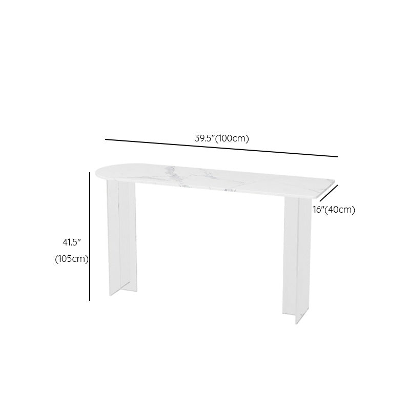 Moderne bartafel met dubbele voetstukbar, bartafel van steen en acryl