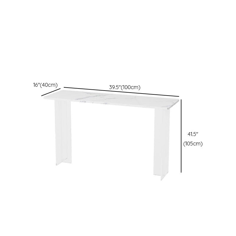 Moderne bartafel met dubbele voetstukbar, bartafel van steen en acryl