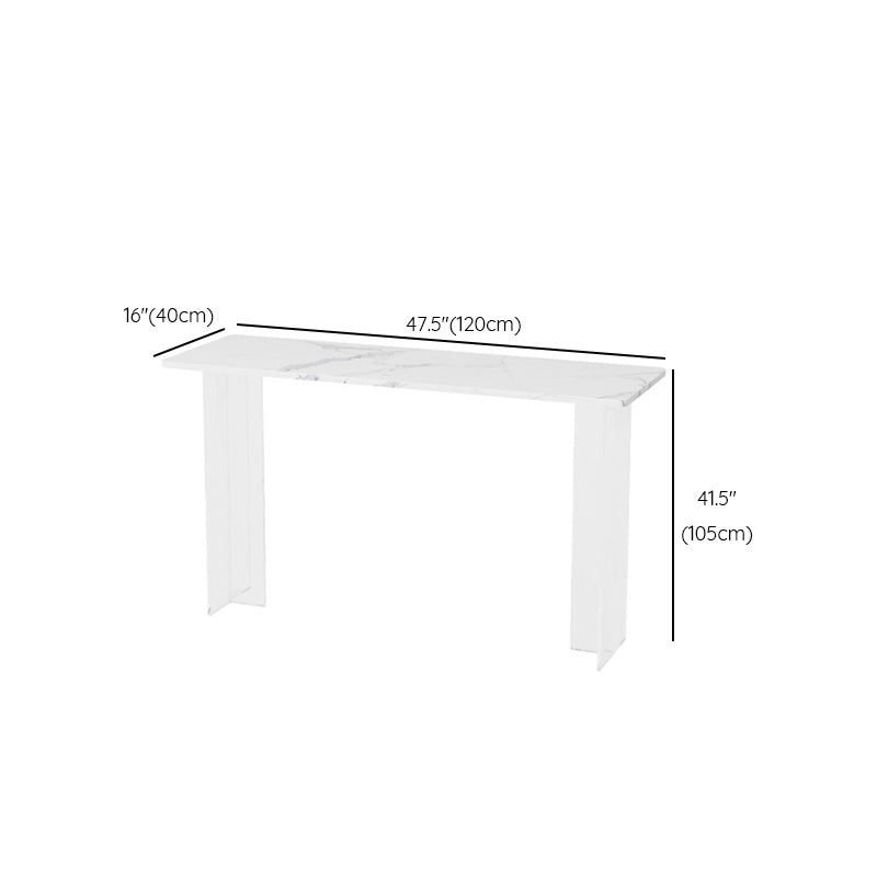 Moderne bartafel met dubbele voetstukbar, bartafel van steen en acryl