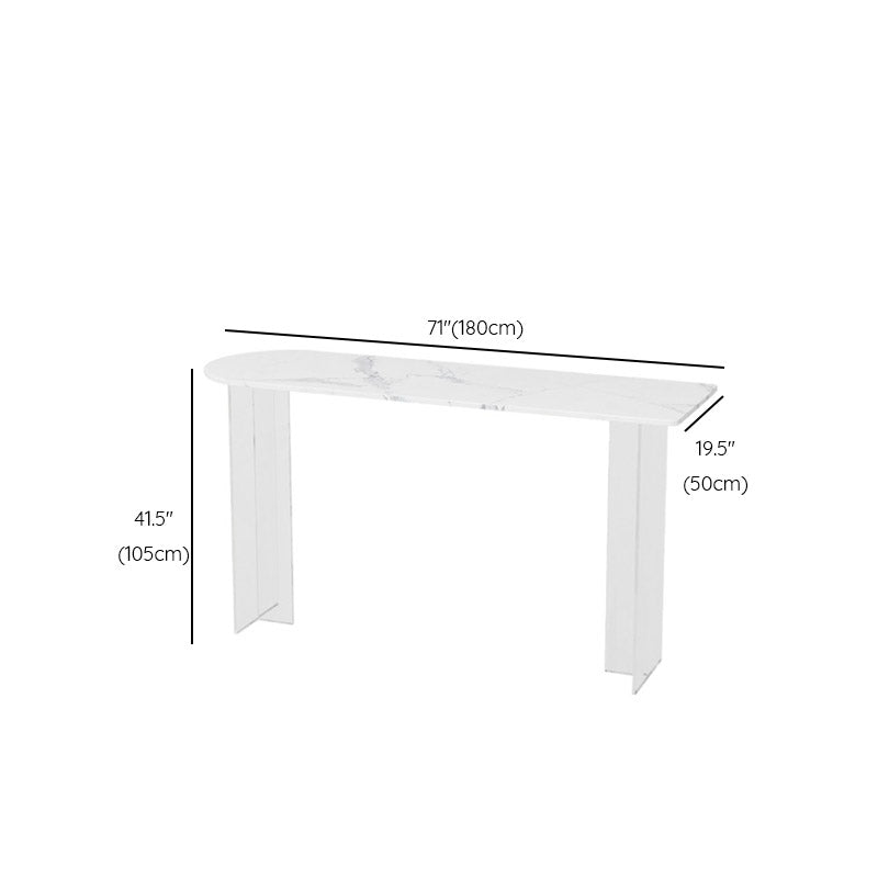 Moderne bartafel met dubbele voetstukbar, bartafel van steen en acryl