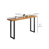 Industrial Style Bar Table Rectangle Solid Wood Fixed Bistro Bar Desk for Indoor Clearhalo 'Bar Furniture' 'Bar Tables' 'bar_tables' 'furn' 'furn_bar_tables' 'Furniture' 'Kitchen & Dining Furniture' 6961207