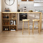Table de bar en bois de style Glam, ensemble de 1/2/3 pièces de table de bar rectangulaire pour un usage domestique
