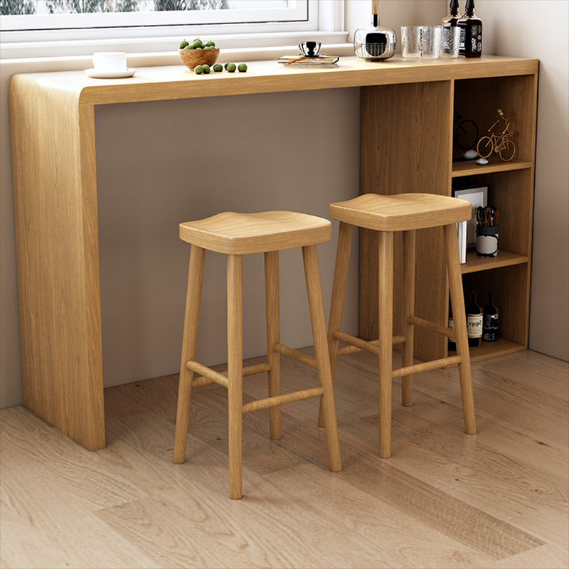 Table de bar en bois de style Glam, ensemble de 1/2/3 pièces de table de bar rectangulaire pour un usage domestique