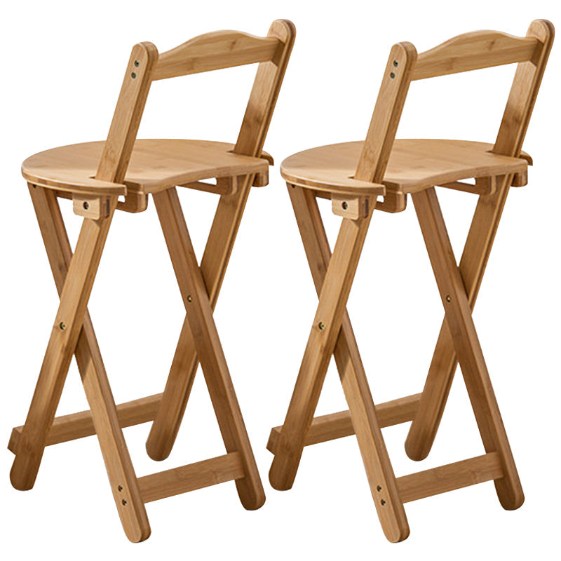Low Back Dining Stools Folding Armless Bar Stools with Wood Base