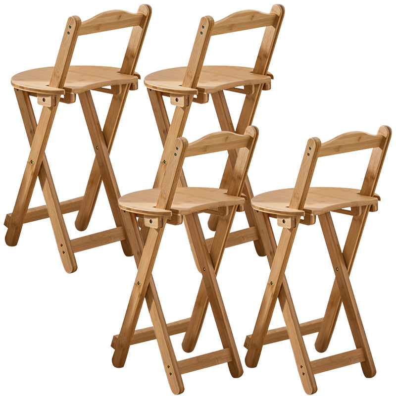Low Back Dining Stools Folding Armless Bar Stools with Wood Base