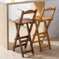 Low Back Dining Stools Folding Armless Bar Stools with Wood Base