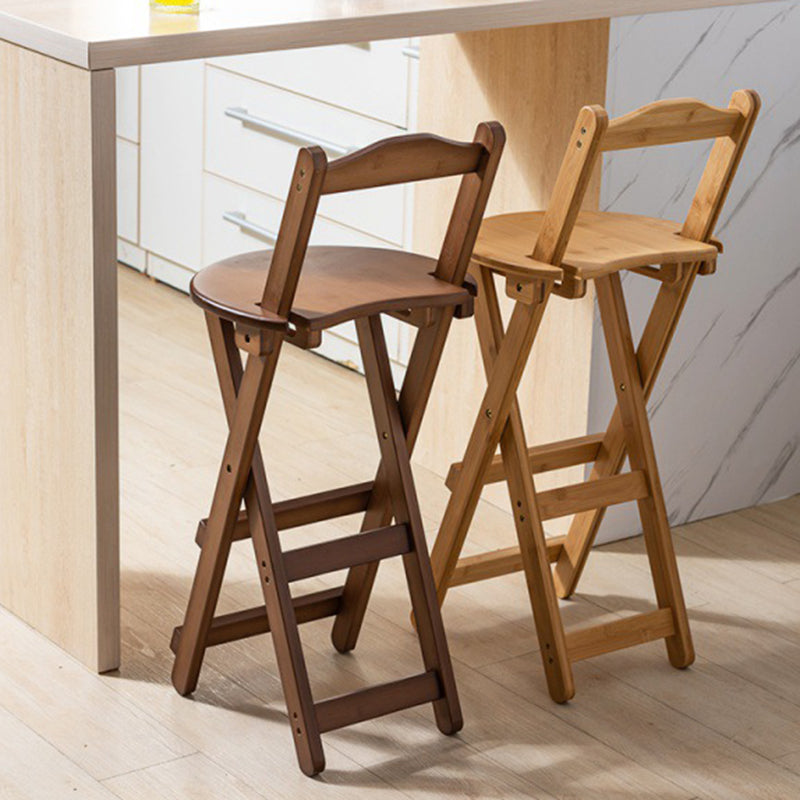 Low Back Dining Stools Folding Armless Bar Stools with Wood Base