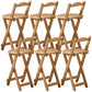 Low Back Dining Stools Folding Armless Bar Stools with Wood Base