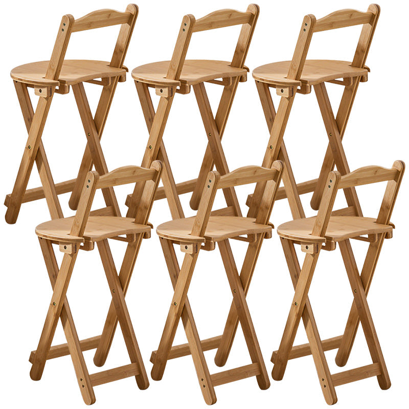 Low Back Dining Stools Folding Armless Bar Stools with Wood Base