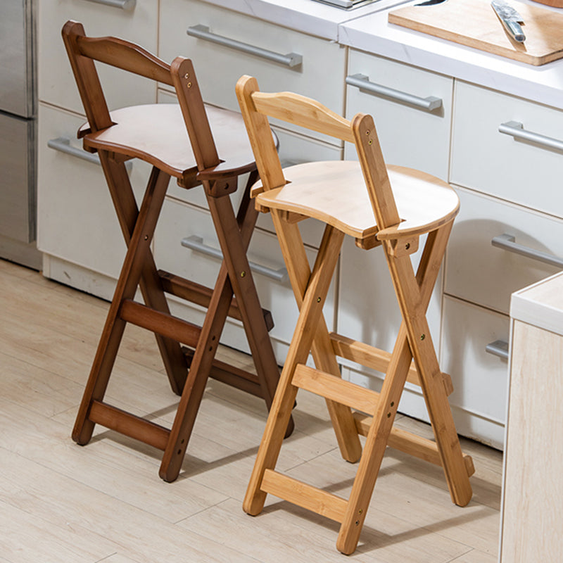 Low Back Dining Stools Folding Armless Bar Stools with Wood Base