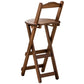 Low Back Dining Stools Folding Armless Bar Stools with Wood Base