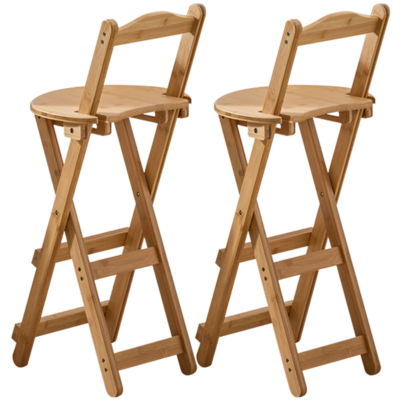 Low Back Dining Stools Folding Armless Bar Stools with Wood Base