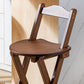 Low Back Dining Stools Folding Armless Bar Stools with Wood Base