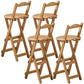 Low Back Dining Stools Folding Armless Bar Stools with Wood Base