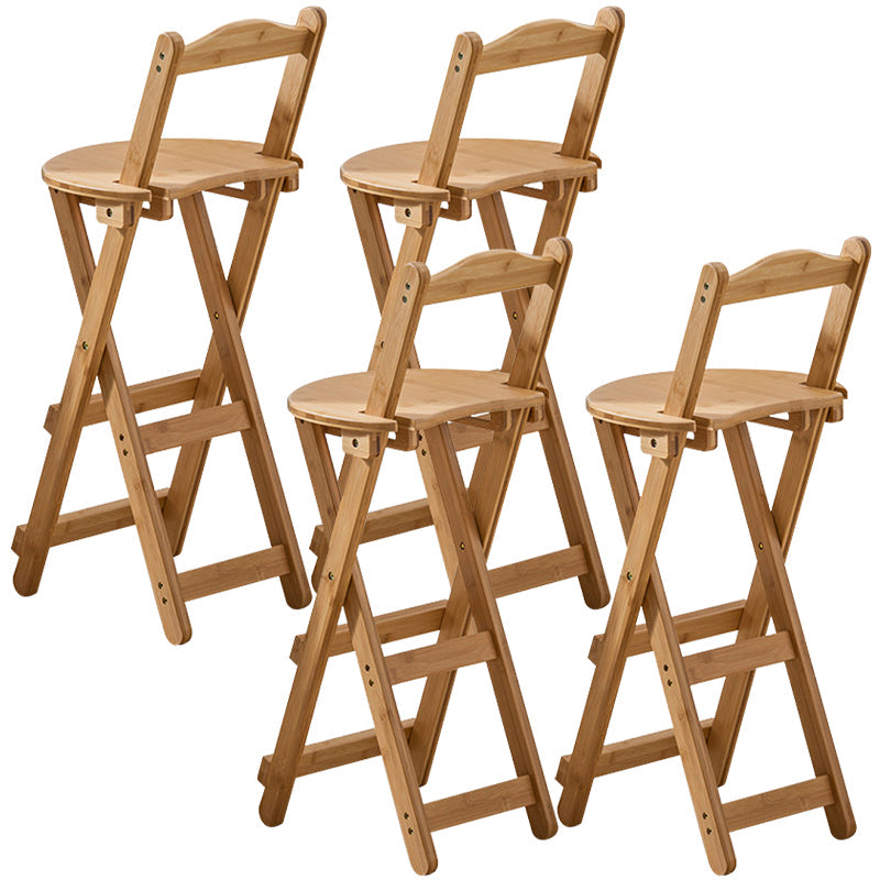 Low Back Dining Stools Folding Armless Bar Stools with Wood Base