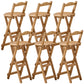 Low Back Dining Stools Folding Armless Bar Stools with Wood Base